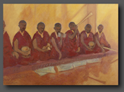 Buddhist monks 50x70cm
